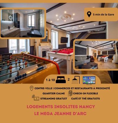 Méga Jeanne d'Arc Billard Baby Foot Logements Insolites