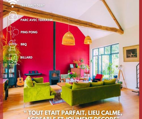 Maison Les Deux Ailes, Parc arboré, billard et wifi à 1h30 de Paris