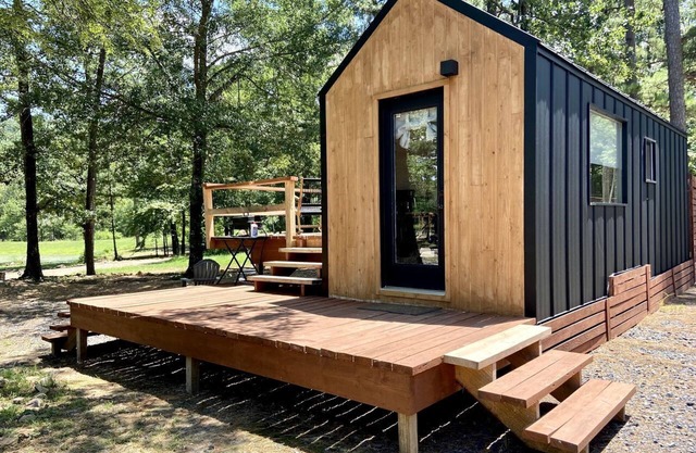 Majestic Nordic Tiny House with Private Deck, Grill and Fire Pit in Arkansas