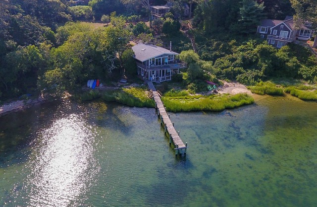 Martha's Vineyard waterfront with Dock
