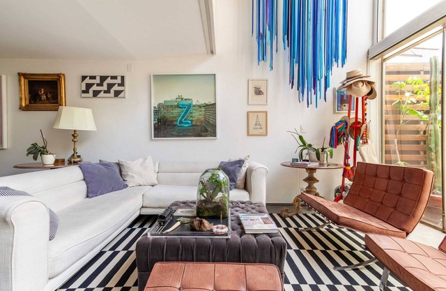 Marvelous, Art-Filled Loft with a Garden Terrace