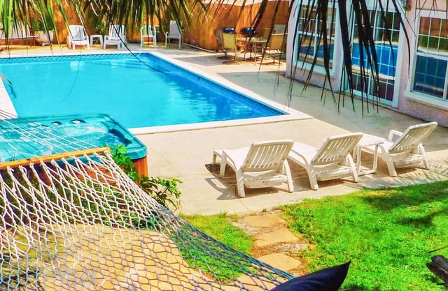 Mighty Big Beach: Private Game Rm, Pool + Hot Tub, Dog-Friendly, Walk 2 Beach