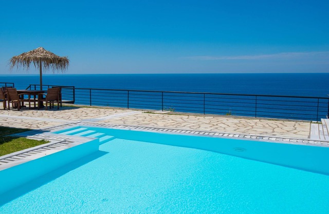 Milos Bay Villas- Luxury Beachfront Traditional Stone Villa with Private Pool