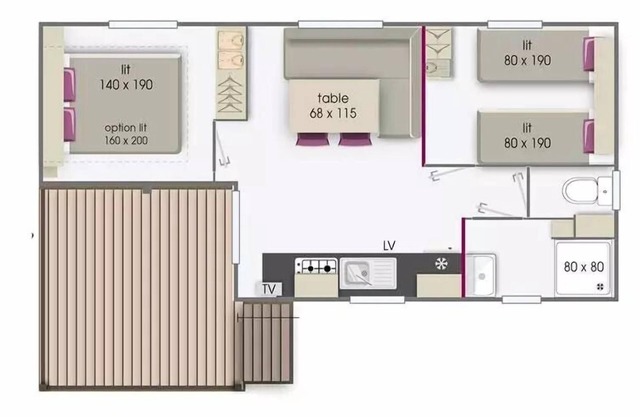Mobilheim Rapidhome Alizé 80 (Samstag) 4 Personen