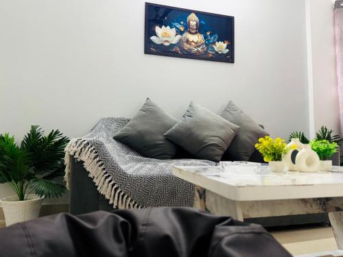 Modern flat in peaceful society
