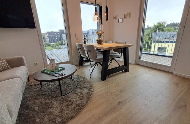 Modern holiday apartment in Winterberg with large terrace and sauna
