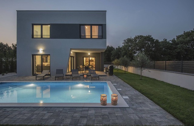 Modern villa with heated pool