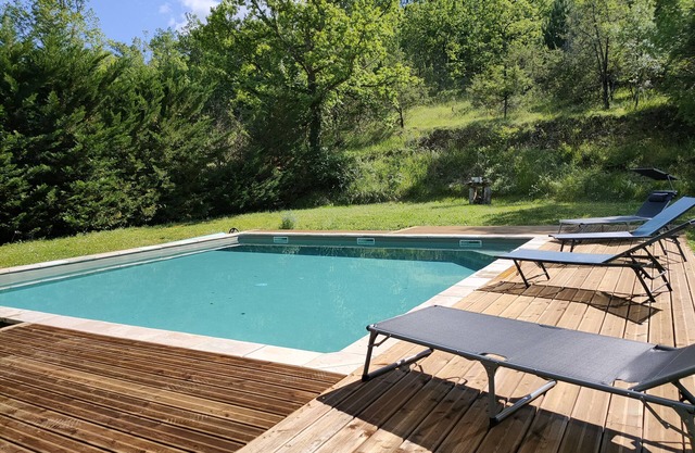 modern wooden house, sweemingpool garden