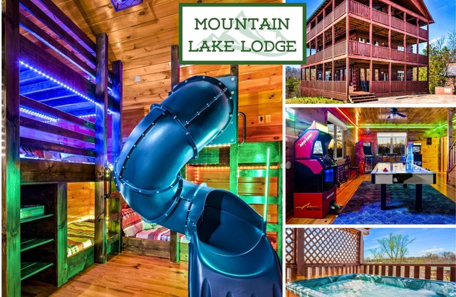 Mountain Lake Lodge! Slide into Fun! Families Love