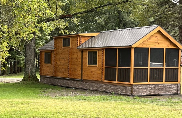 Mourning Dove, a luxurious Lancaster cabin in French, NY.