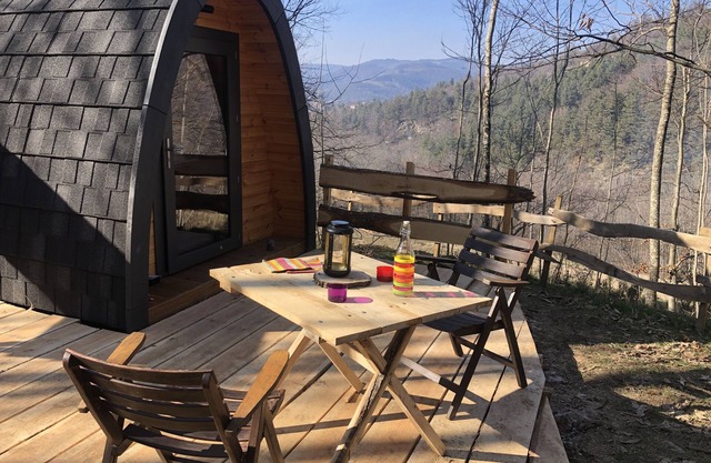 Nature hut under the chestnut trees
