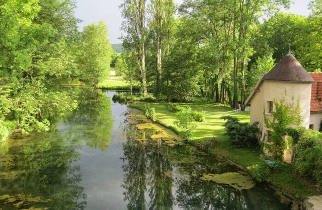 Near Chablis, on the property of a 18C watermill with heated swimming pool