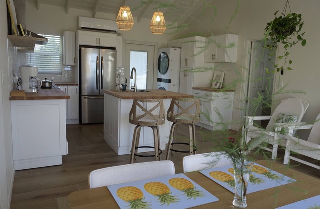 NEW 2 bdrm Sunrise Villa on 1+ acre tropical garden directly on Hoopers Beach