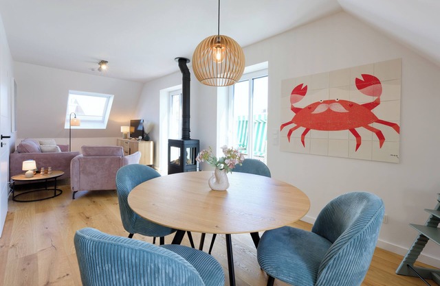 NEW Lüttje Stuuv - cozy vacation apartment with sauna and gas fireplace