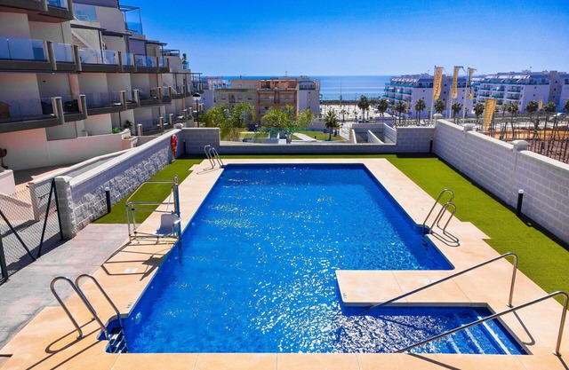 Nice apartment for 4 guests with WIFI, pool, A/C, TV and patio