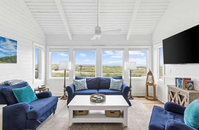 Ocean Front Panoramic Water and Sunset Views Sleeps 8 Pet Friendly Bhi Club