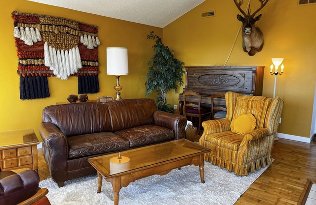 Ocean view 70s-themed home with beach access, grill, funky interior, & W/D