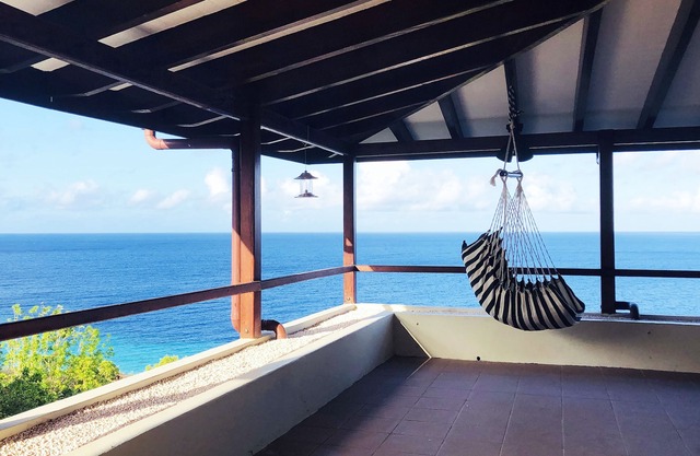 Ocean view villa in gated community beside Cas Abao beach.