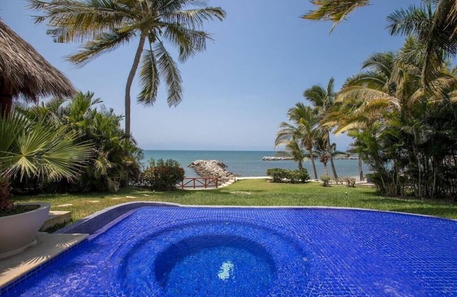 Oceanfront Retreat with Private Pool & Jacuzzi