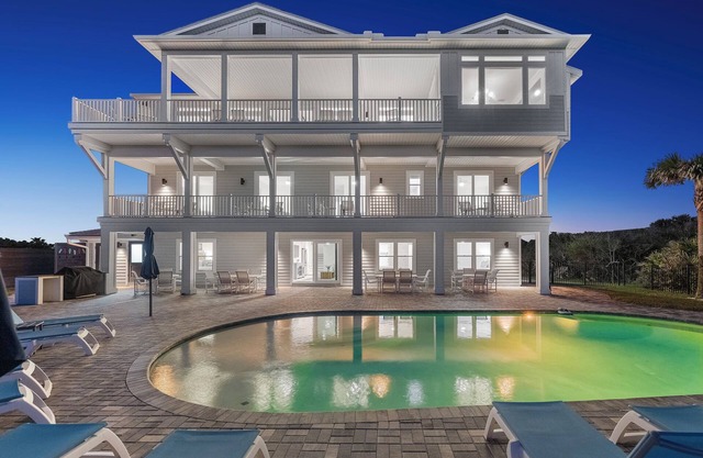 OCTOBER-MAJOR SAVINGS! 9BR OCEANFRONT! LARGE HEATED POOL/COMPLETE GAME ROOM!