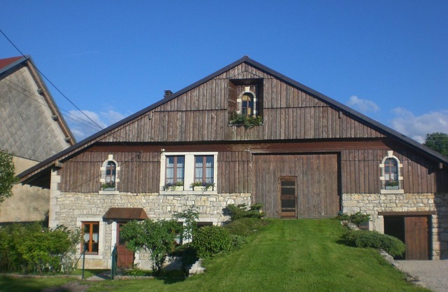 old renovated Comtoise farm in La Chenalotte, a village 20 km from Switzerland