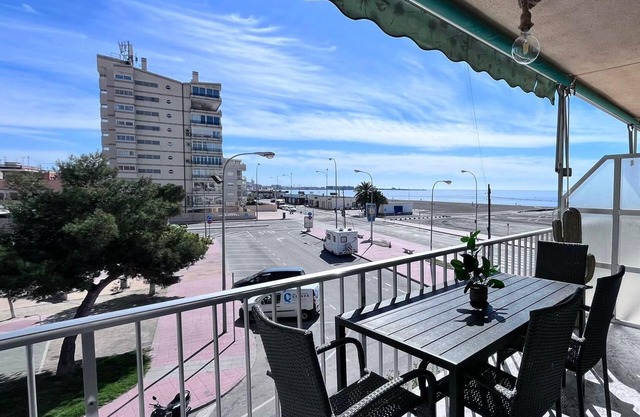 On the beach, very close to the airport On the beach, very close to the airport