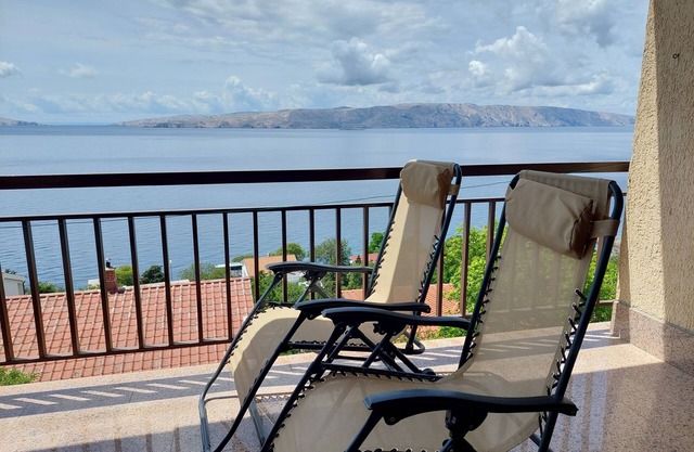 One bedroom apartment with balcony and sea view Senj (A-15376-a)