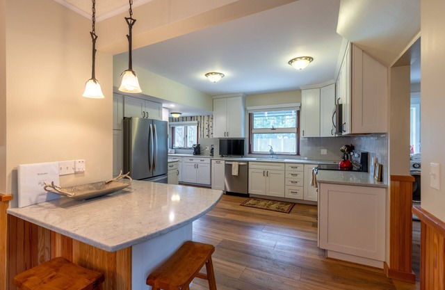 One Block from Lake Placid Main Street, Public Beach, venues and eateries