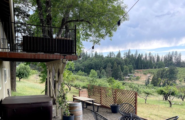 Outdoor Dinning, Hot Tub, + Horseshoe Pit