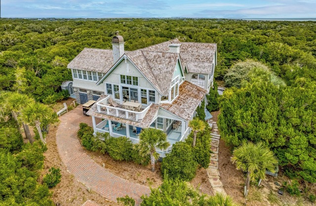Overlooking Bald Head Island Sunset on the Dunes of South Beach; large screened in porch