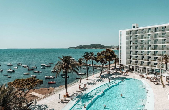 Panoramic beach views in all inclusive Joy suite at the Ibiza Twiins