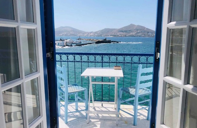 Paros Naoussa seafront studio Casa Stheno with amazing view of the Old Port