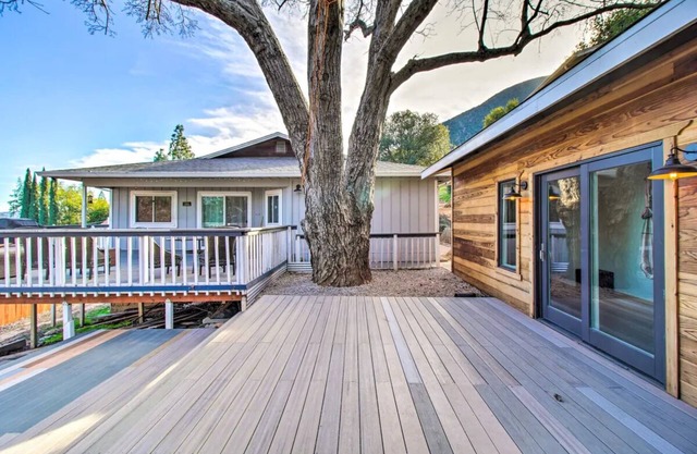Perched on the hill overlooking clear lake