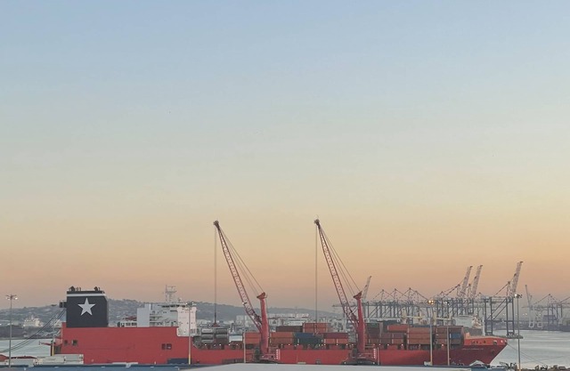 Perfect view of the Durban harbour