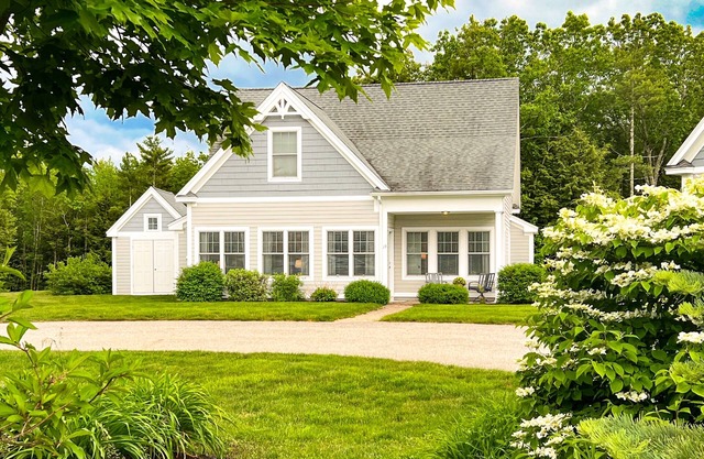 Polished home near the Kennebunks with pool, gym & game room