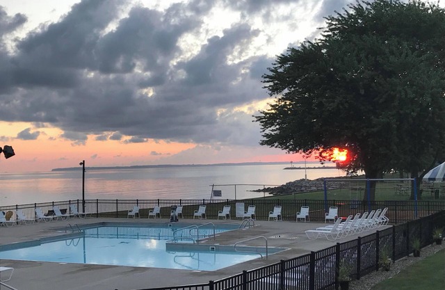 Pool and hot tub are open through October 5! Come enjoy the lake!