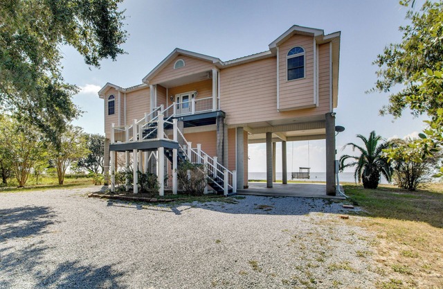 Private Beach & Views! Stilted Ocean Springs Home