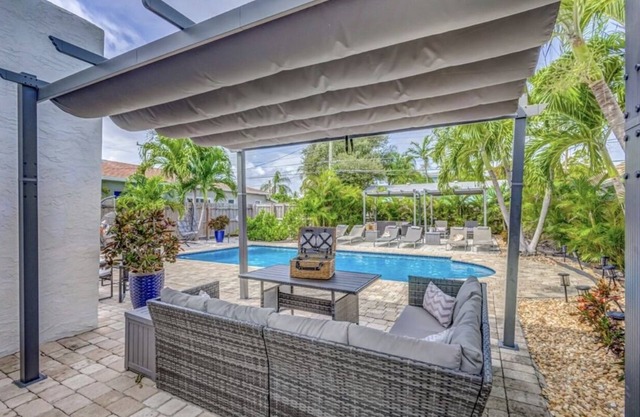 Private Heated Pool Downtown Retreat - 1 Mile to Beach