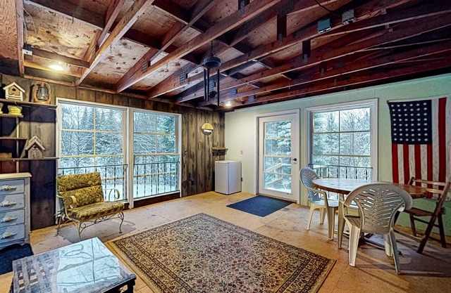 Private & peaceful dog-friendly mountain retreat with porch, fireplace, & W/D