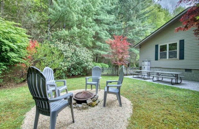 Private, super cozy cabin Views Pets welcome Stocked kitchen Fireplace fire-pit