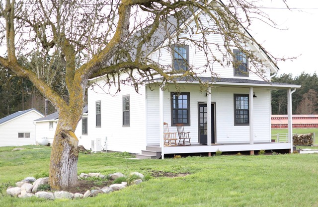 RC Hill Farmhouse with a serene, private setting on the Coupeville prairie.