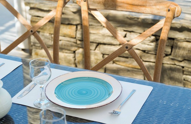 Relax in Kolimpithres and enjoy the sunrise overlooking the sea of Naoussa Bay!