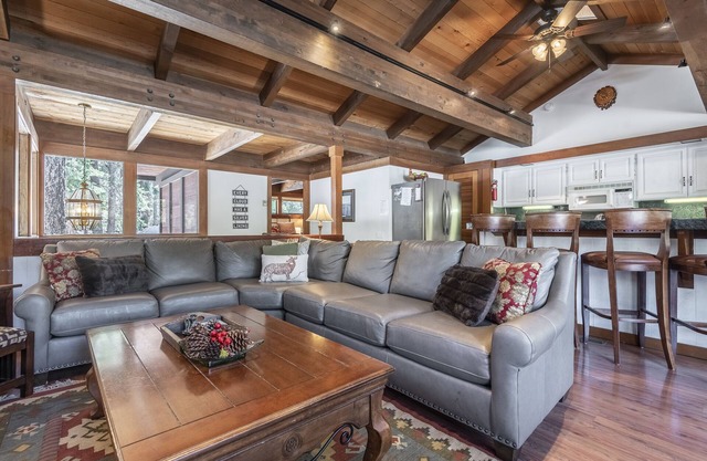 Relax in the peaceful Tahoe Taverns complex, just a short walk to Tahoe City!