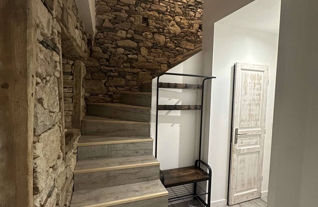Renovated old house with large living room.