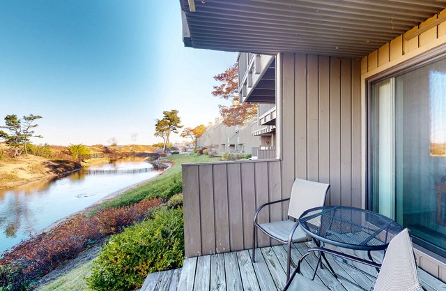Riverfront condo with beach access to lake, fireplace, washer/dryer & cable