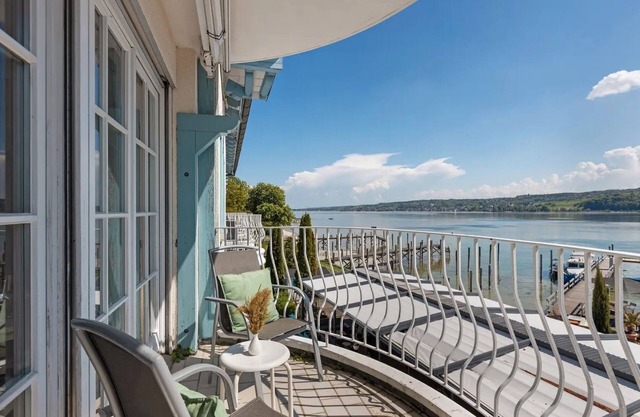 Room 'Mit Seeblick Und Balkon' with Lake View, Shared Terrace and Wi-Fi