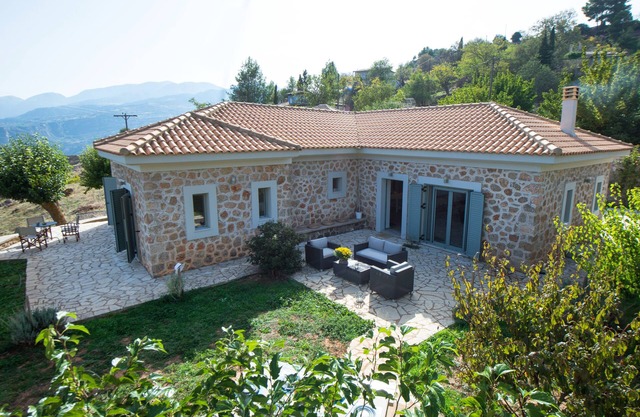 Serene mountain and sea villa with great views