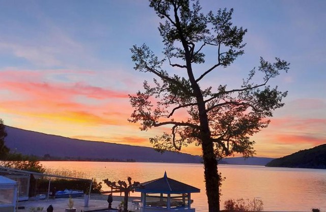 Situation exceptionnelle pour ce cosy studio avec terrasse SUR LAC, dans résidence avec PLAGE et ponton PRIVEE