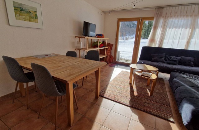 Ski-in, ski-out flat with terrace in house Snowfun A