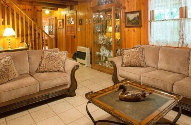 Sleeps 11! 5BR/2.5BA LRG Log Cabin on 5 Acres, Close to Hendo/AVL, TWO Kitchens!
